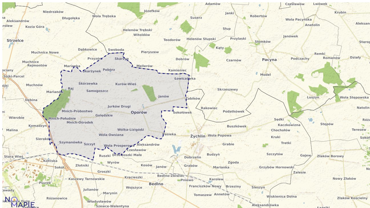 Mapa wyborów do sejmu Oporów